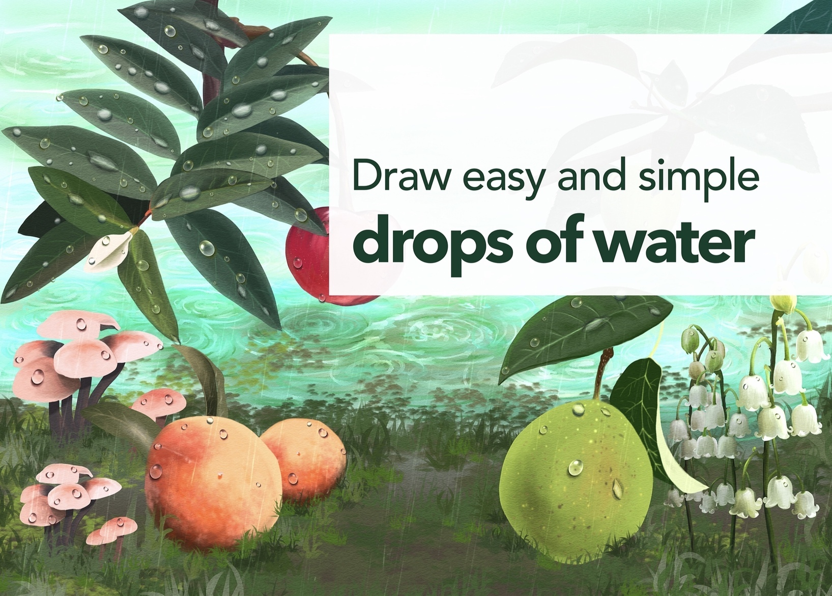 How To Draw Transparent Things Easy And Simple Drawing Of Water Droplets Easy And Simple Water Droplet Drawing 1 By Risaj Clip Studio Tips