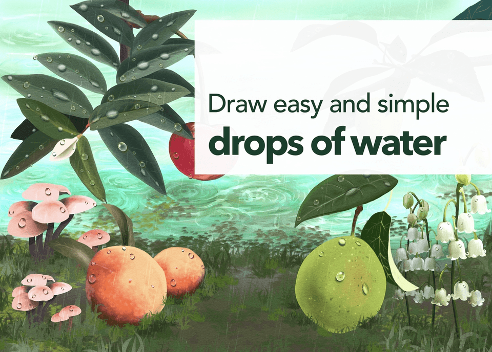 How to Draw Transparent Objects_Easy and Simple Waterdrop Drawing “Easy ...
