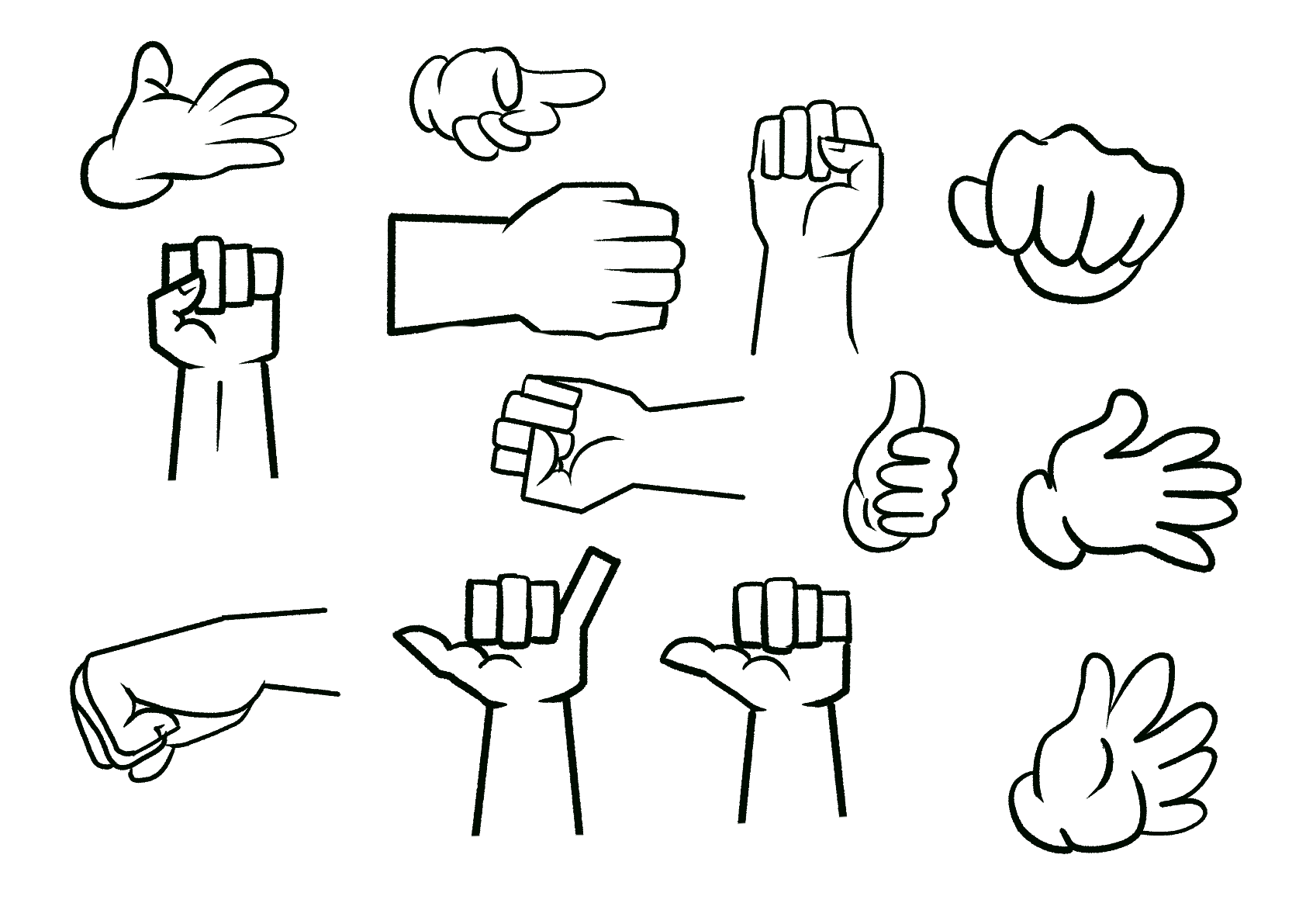 hand gestures drawing