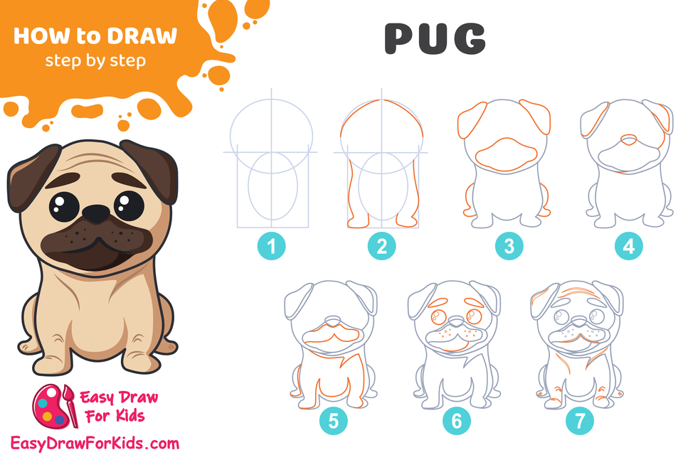 Cómo dibujar un Pug paso a paso una guía para principiantes por