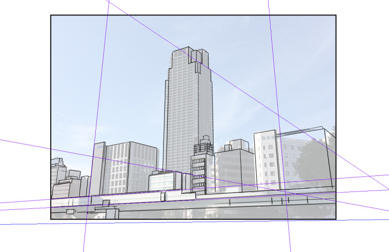 写真を参考にパース定規を設定して背景を描く 定規 パース定規 10 By Clipstudioofficial Clip Studio Tips
