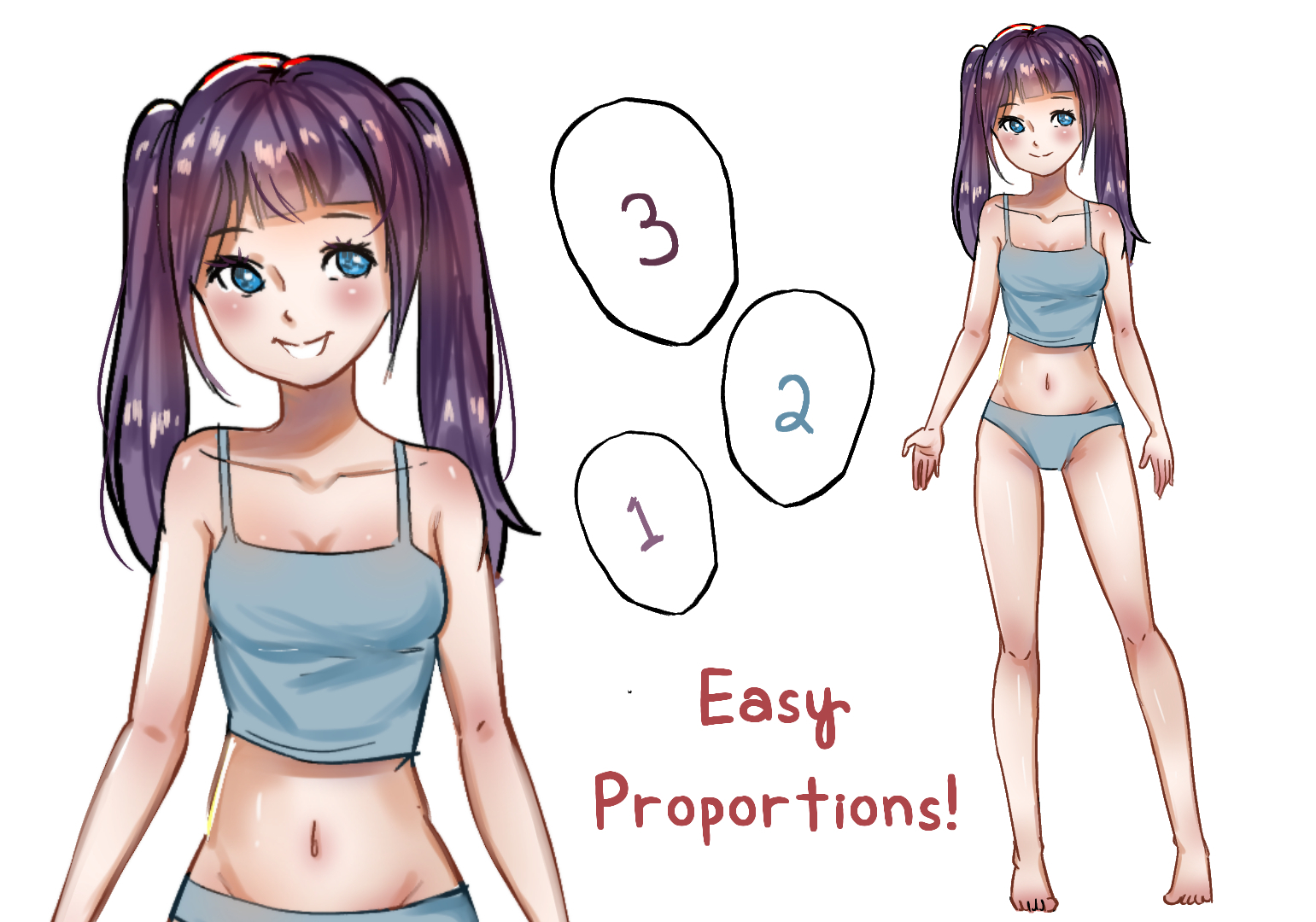 Easy Proportions 6 Heads Method Draw Manga With Yaantii