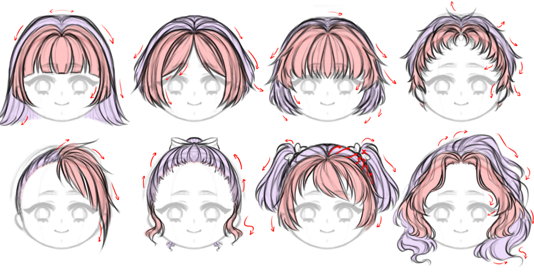 How To Draw Chibi Hairstyles