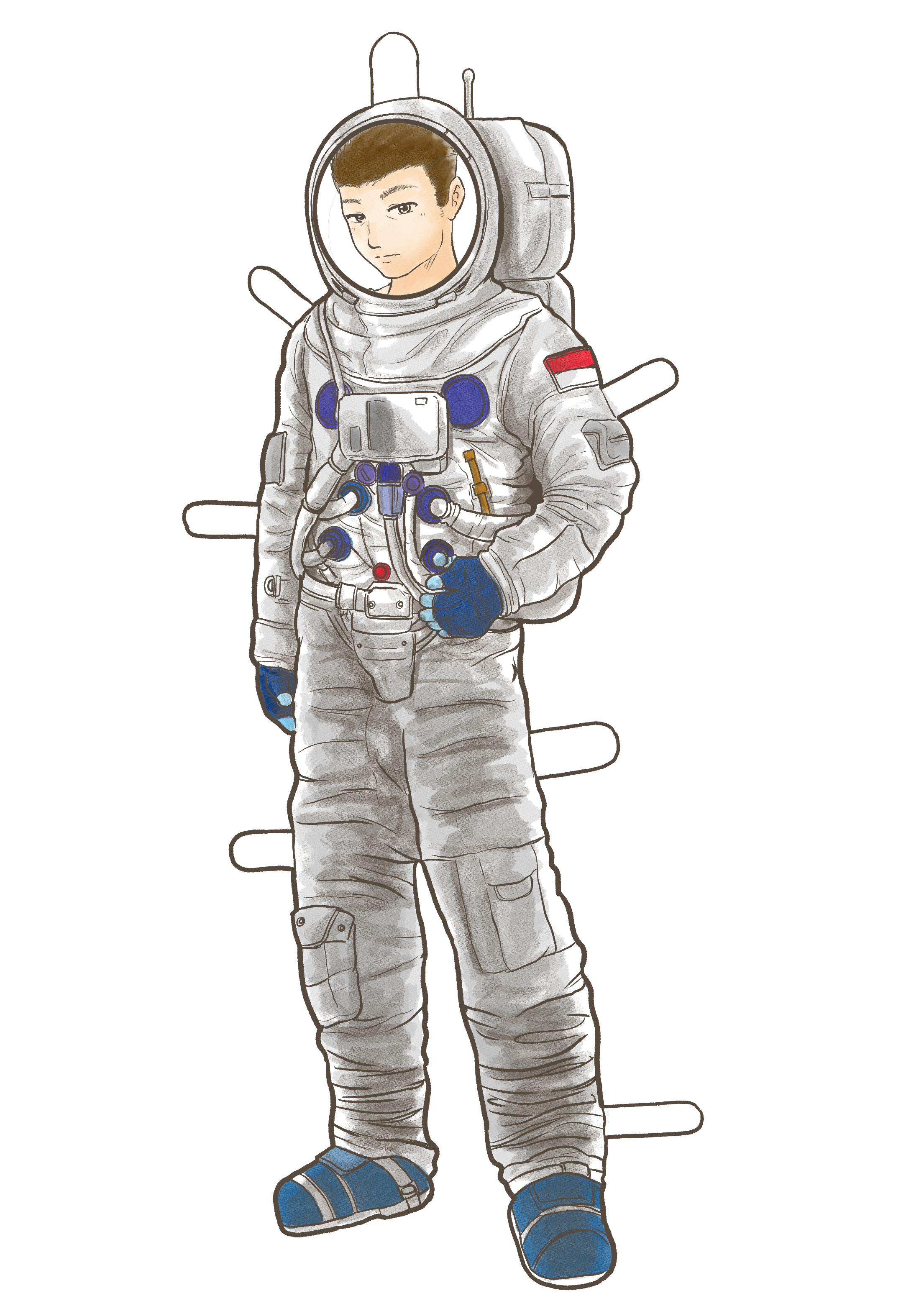 astronaut paper doll