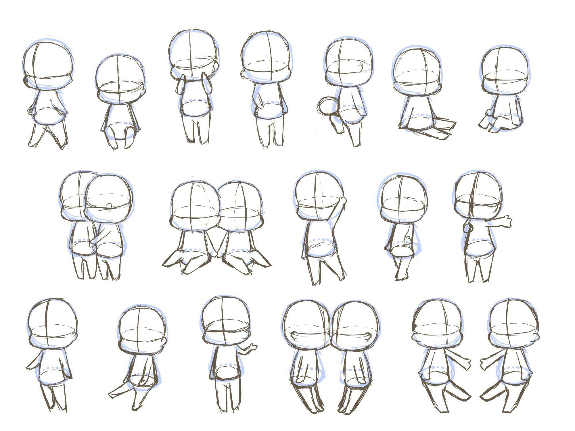 Como dibujar anime/manga/chibi - Poses  Dibujos de personas, Como dibujar  anime manga, Cómo dibujar