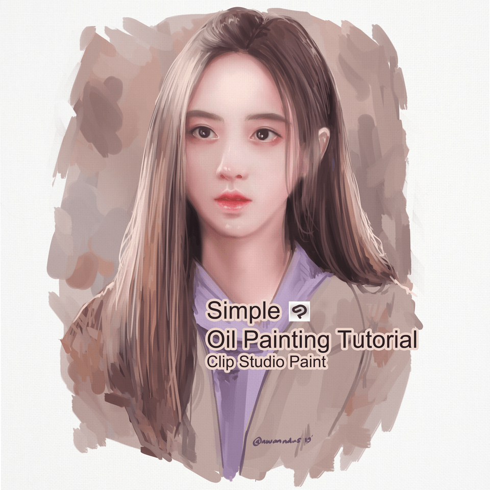Simple Oil Painting Tutorial “Traditional Style 1” by AwanNdus Make