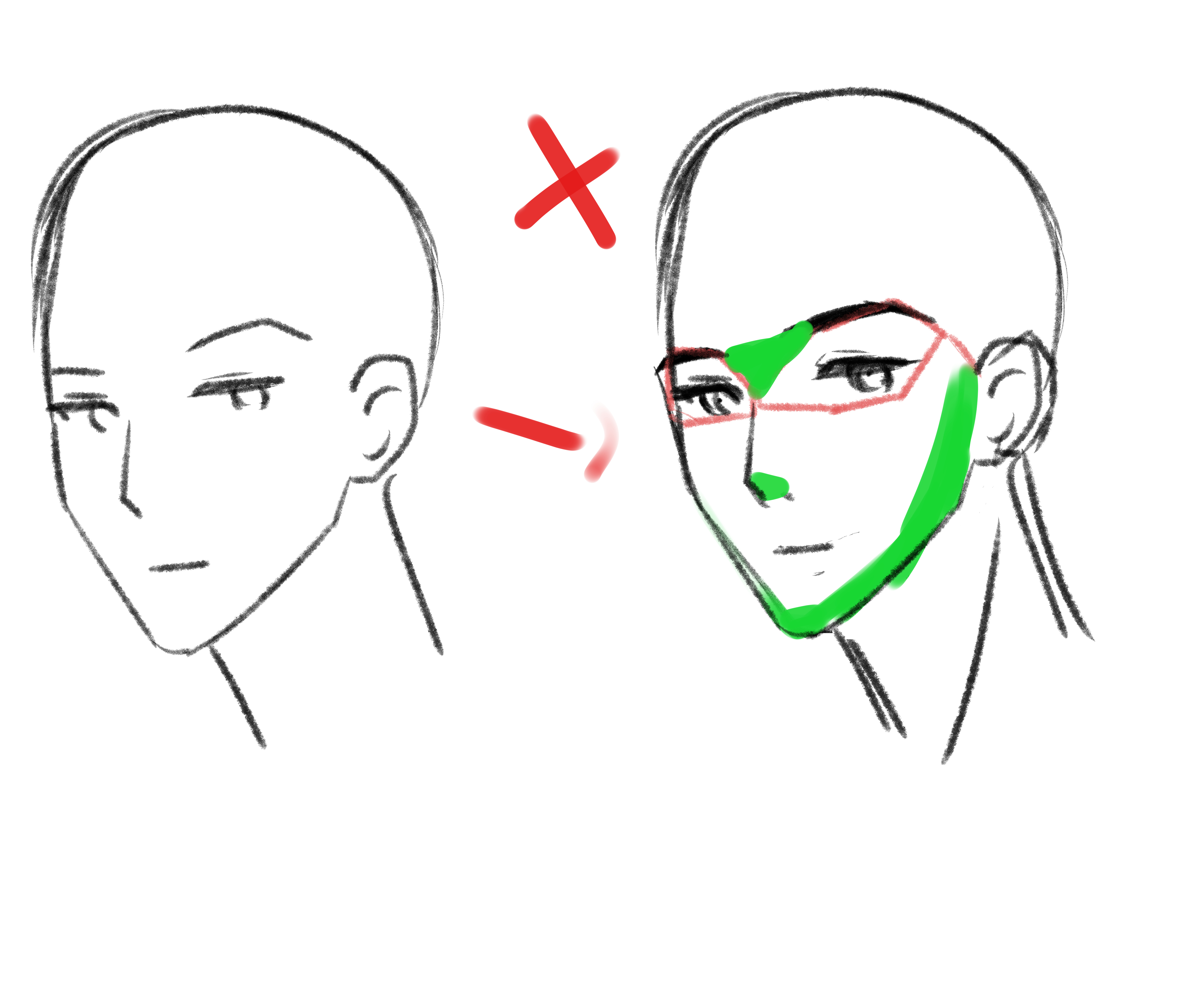 How to draw faces at different angles by dayebeeon - Make better