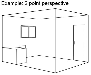 2 point perspective object