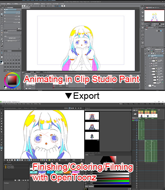 Coloring Clip Studio Paint Drawing Data in OpenToonz [EX] “Create a Moving  Illustration #9” by ClipStudioOfficial - Make better art | CLIP STUDIO TIPS