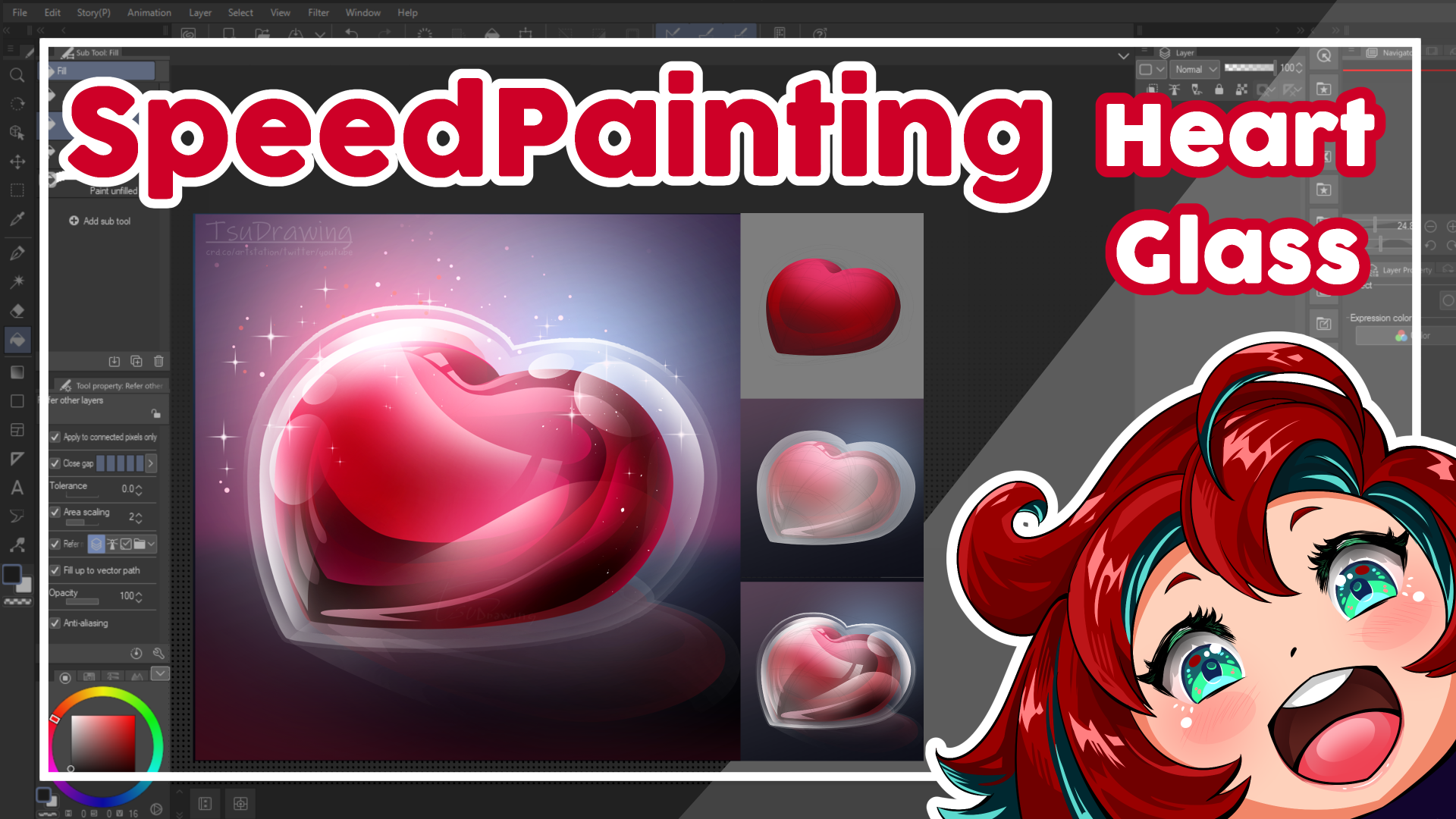 ガラスのハート by TsuDrawing - お絵かきのコツ | CLIP STUDIO TIPS