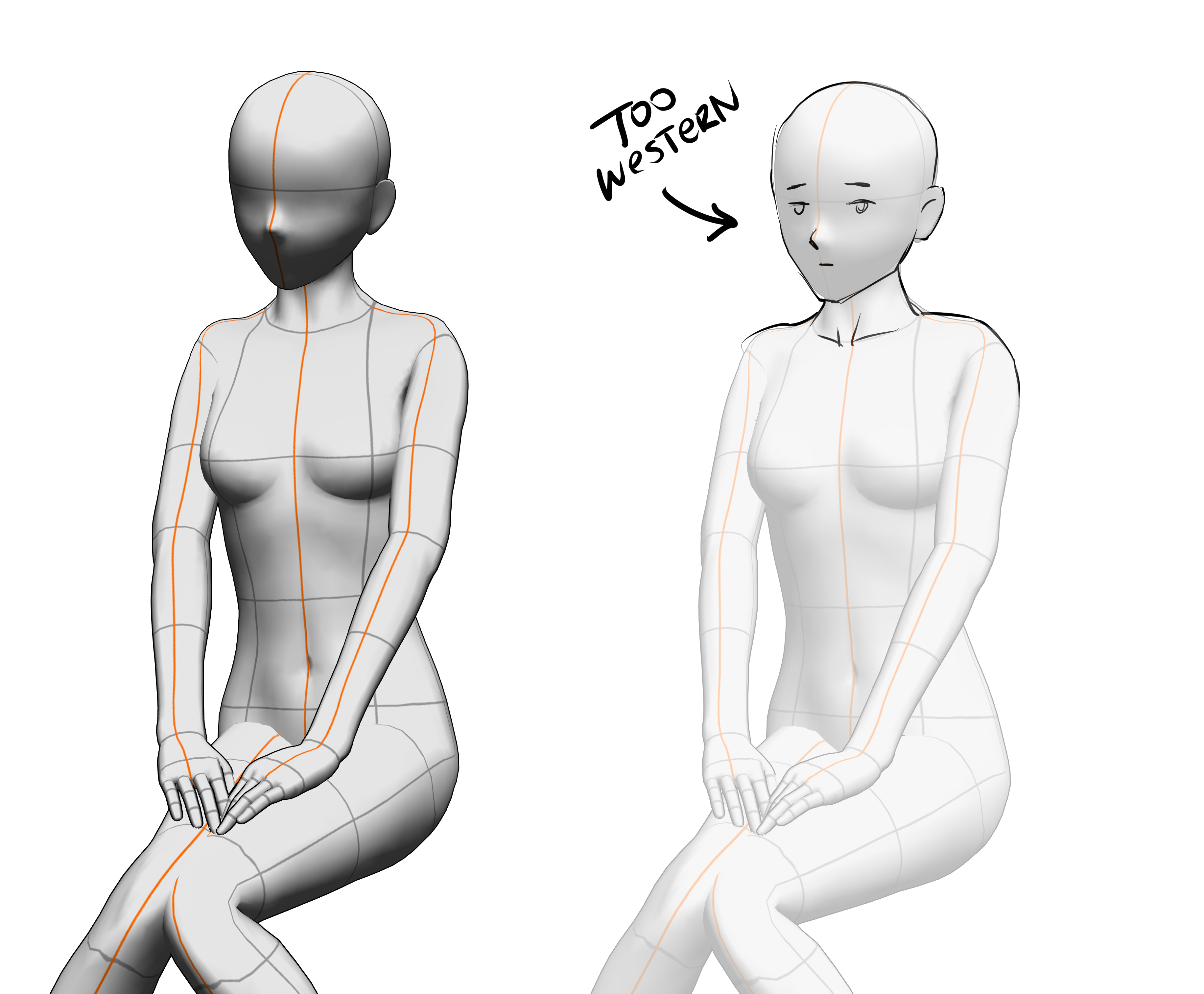 OBJ file Anime Girl Body Base 👧・Design to download and 3D print