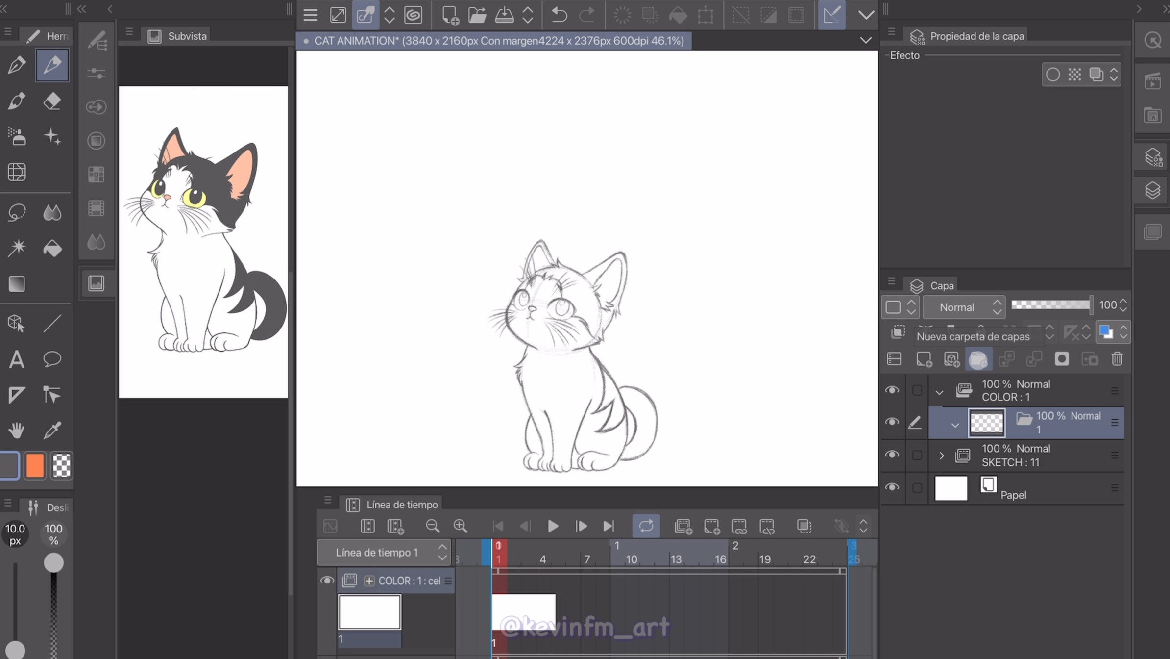 Clip Studio PAINTで**可愛いネコ**を描いてアニメーションを作る by