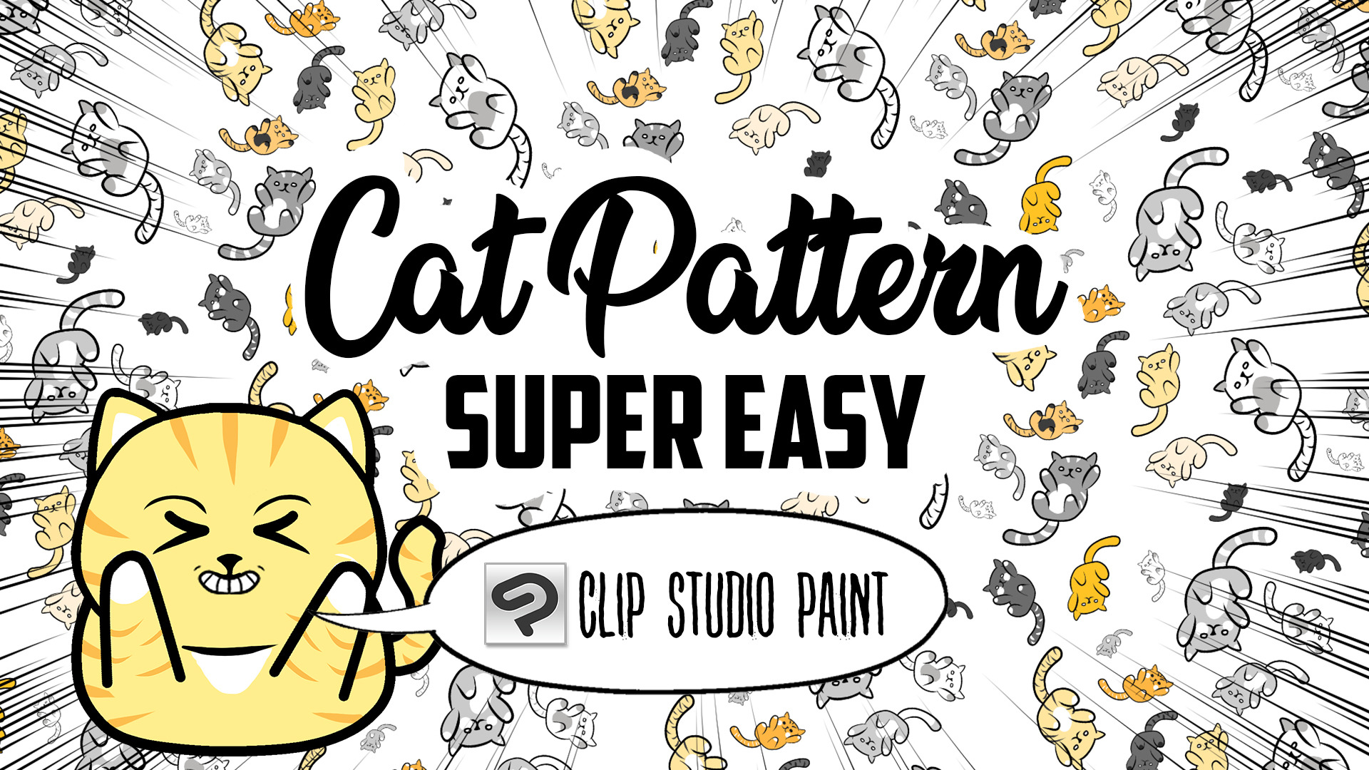 Cat pattern Tutorial - Super Easy by RockoMoran - Make better art