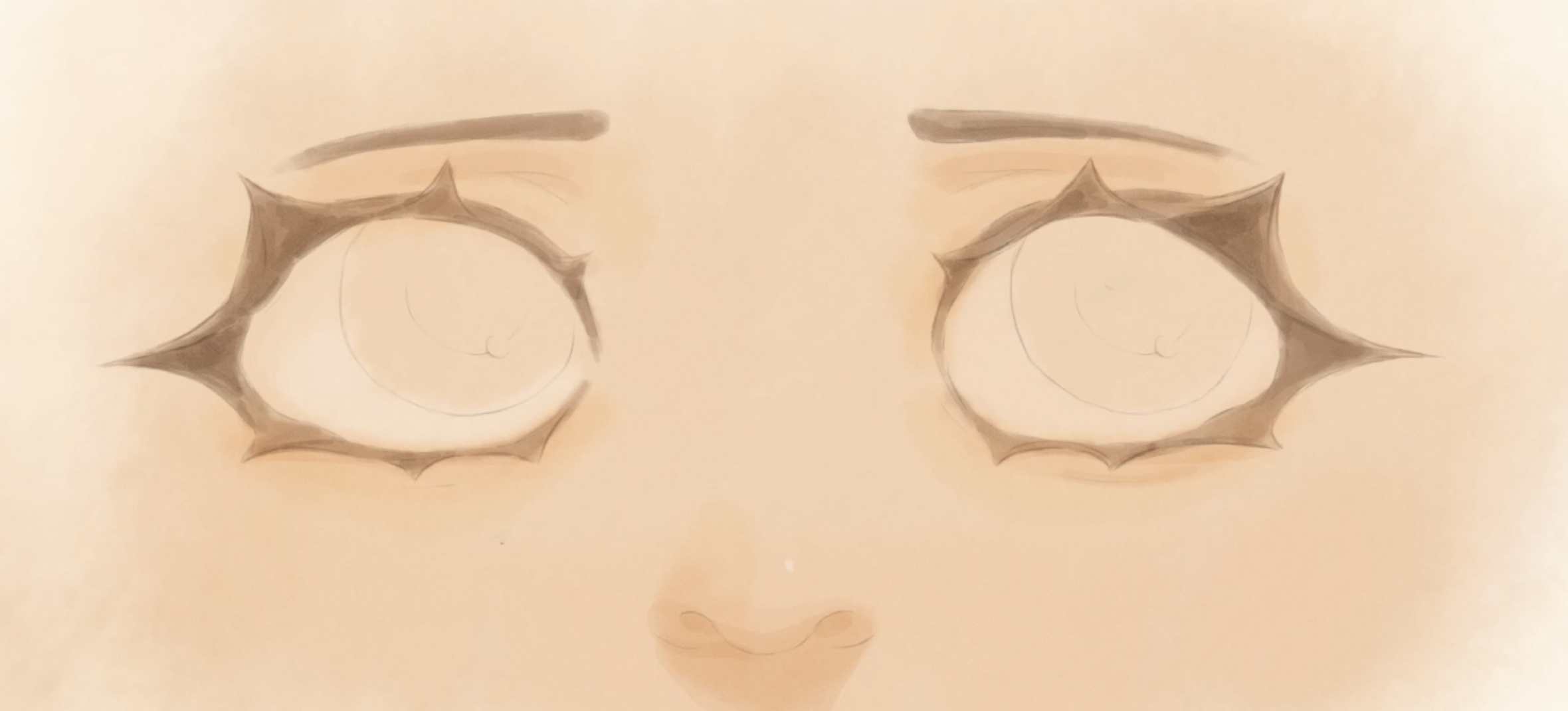 水彩画「瞳」 目の描き方アニメ水彩デジタルアートCSP by ViktoriaStudio - お絵かき