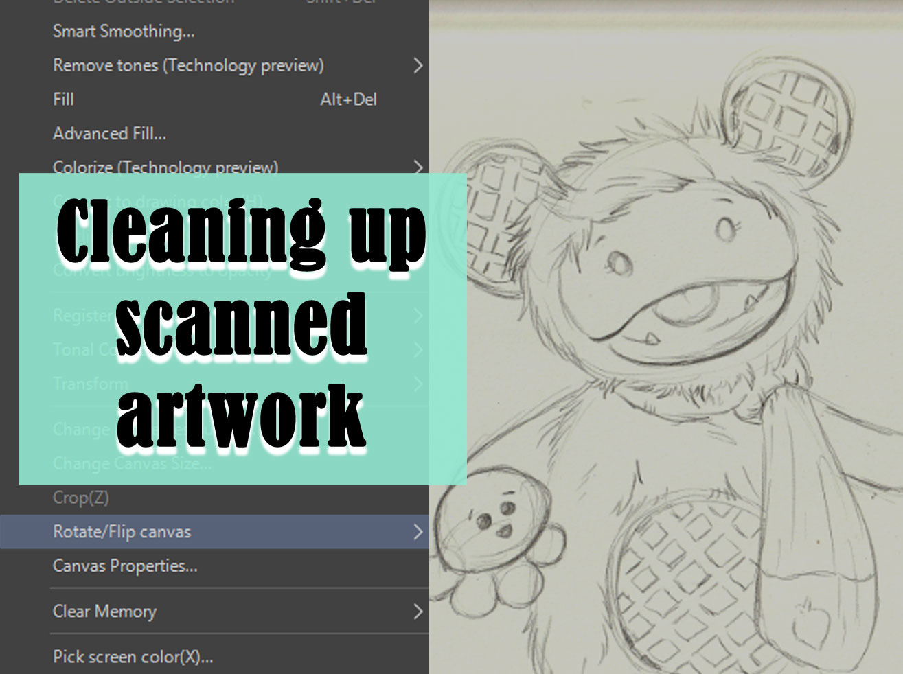Cleaning Up Your Scanned Artwork for Digital Inking by LizStaley 