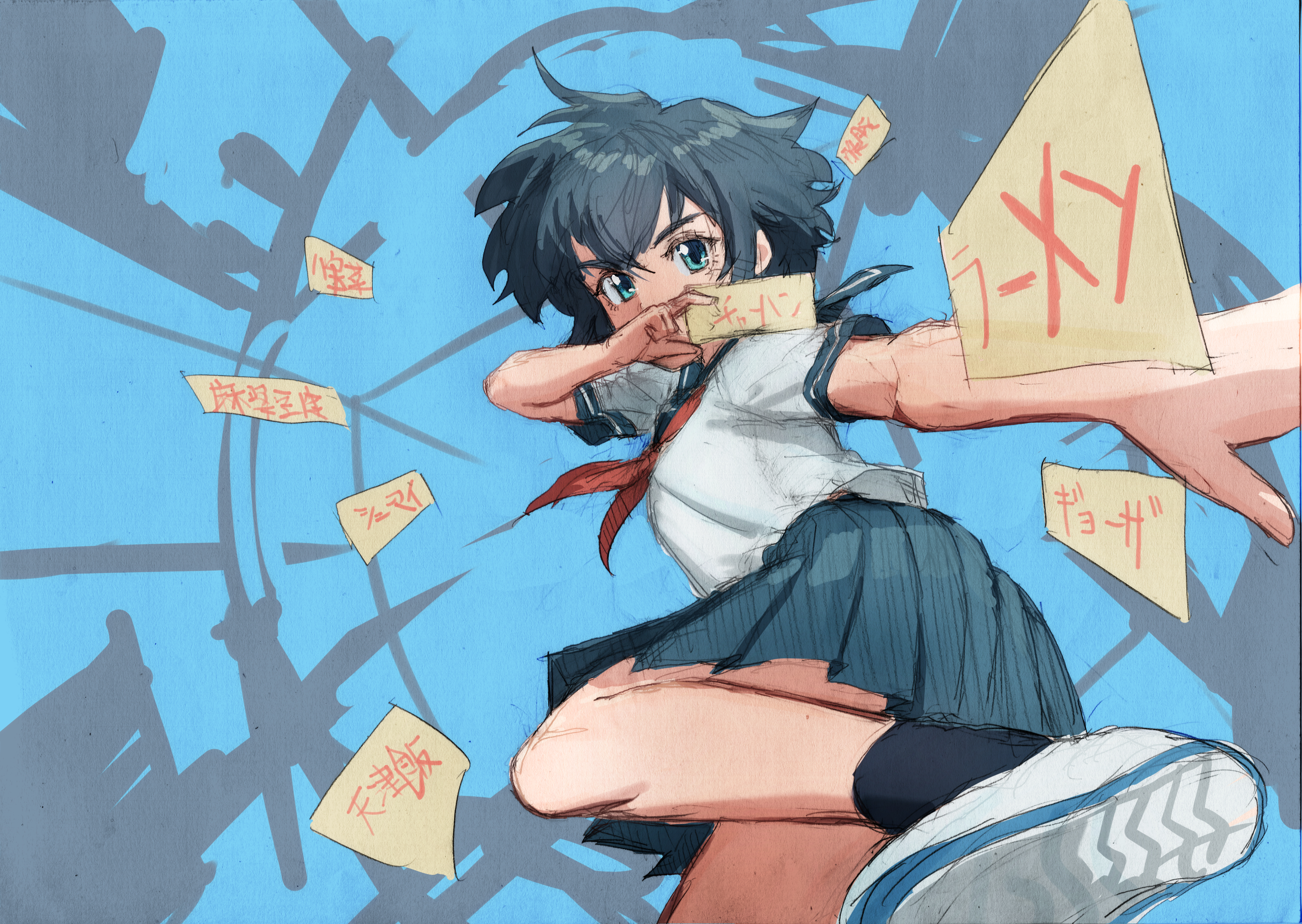 アナログとデジタルを行ったり来たりして最終的に紙っぽくイラストを