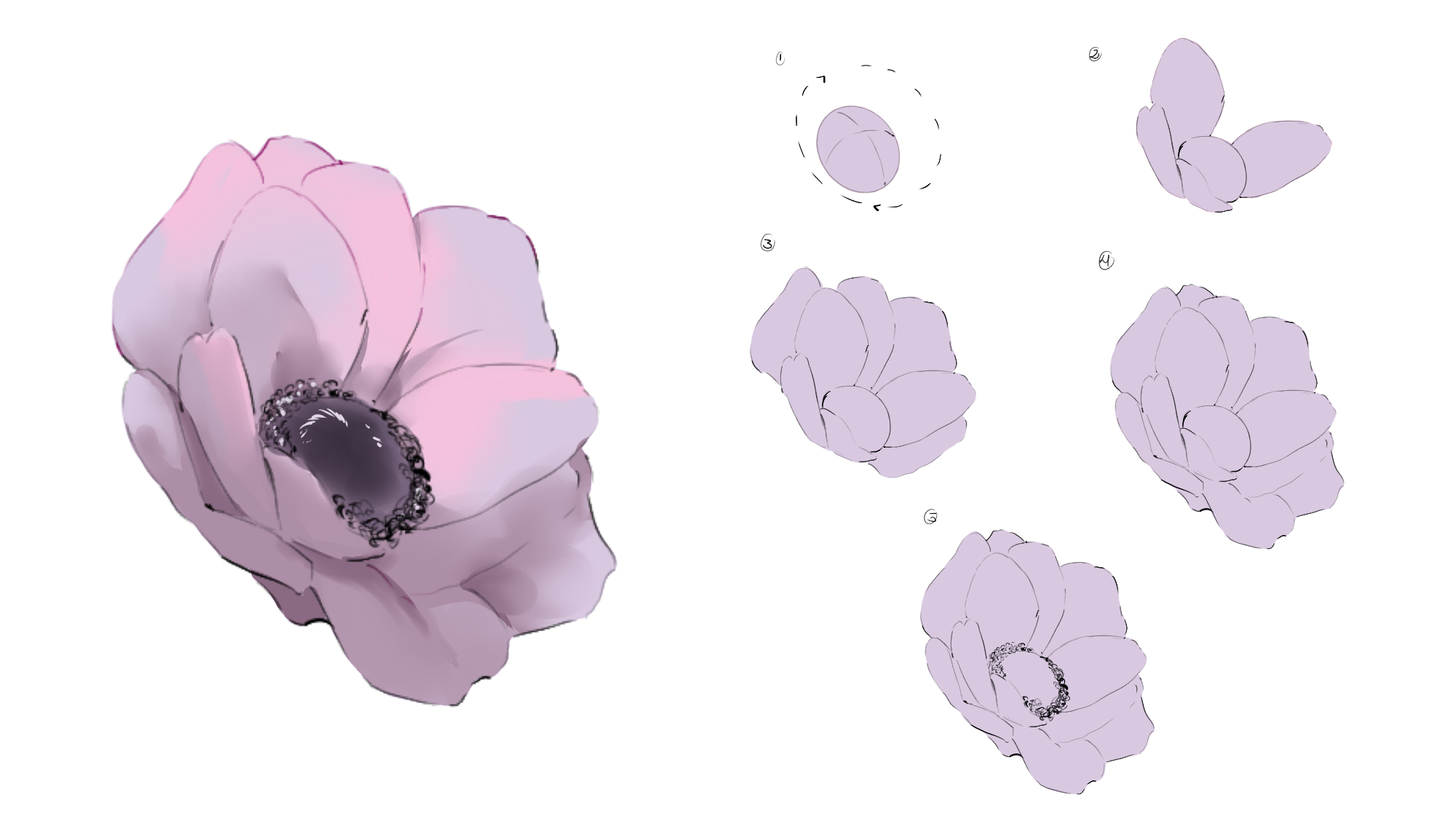 花 花束のために花を作る方法 By Spacelion Clip Studio Tips