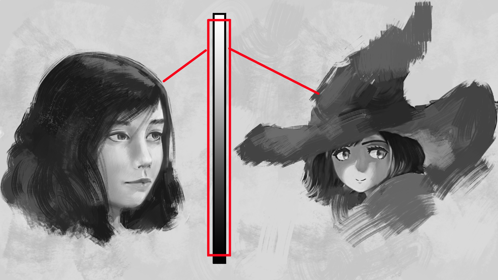 Understanding Grayscale Monochrome Art Tutorials 2 by Konart