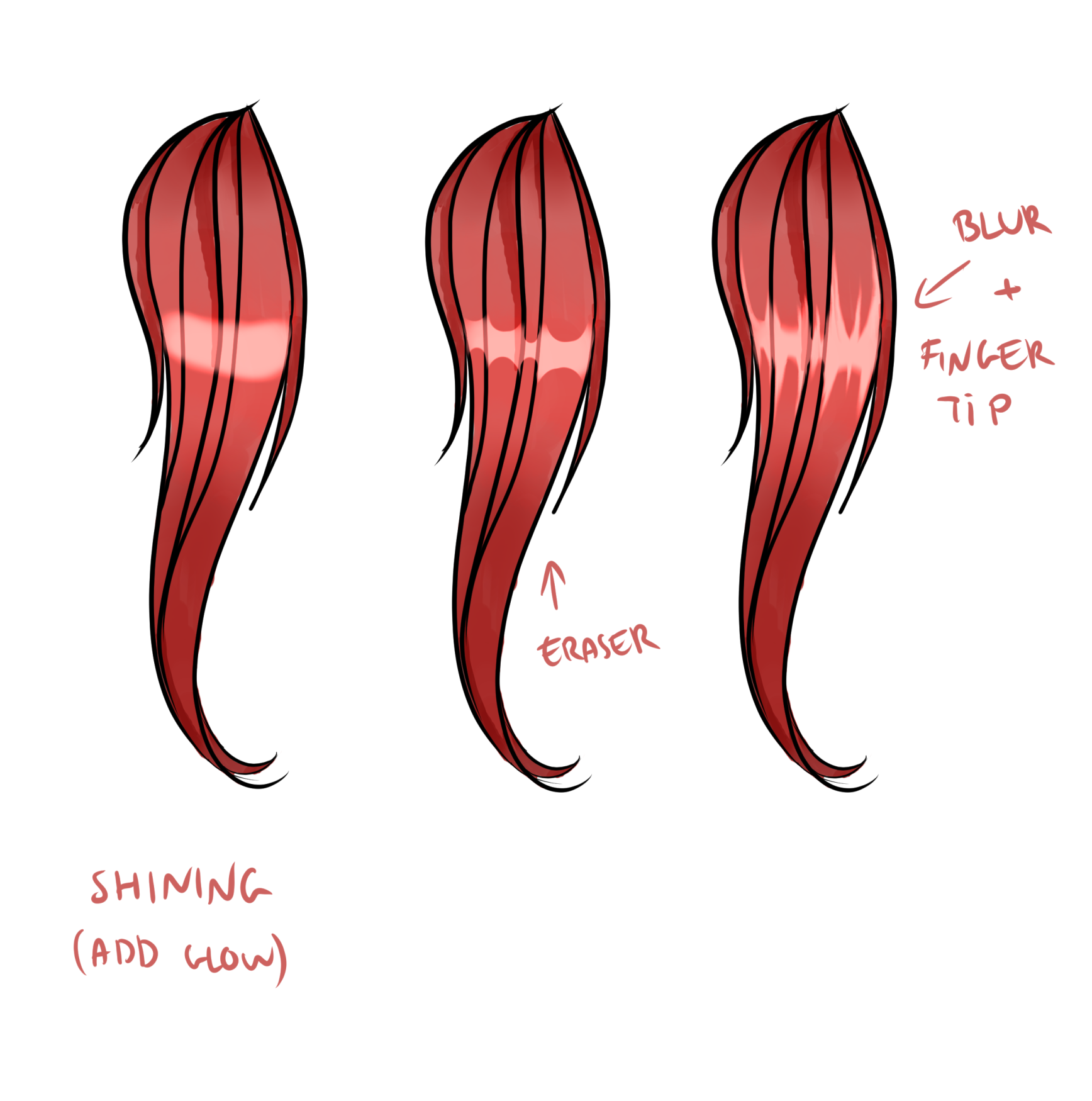 How To Color Hair Anime Shading in hair is my favorite thing to do