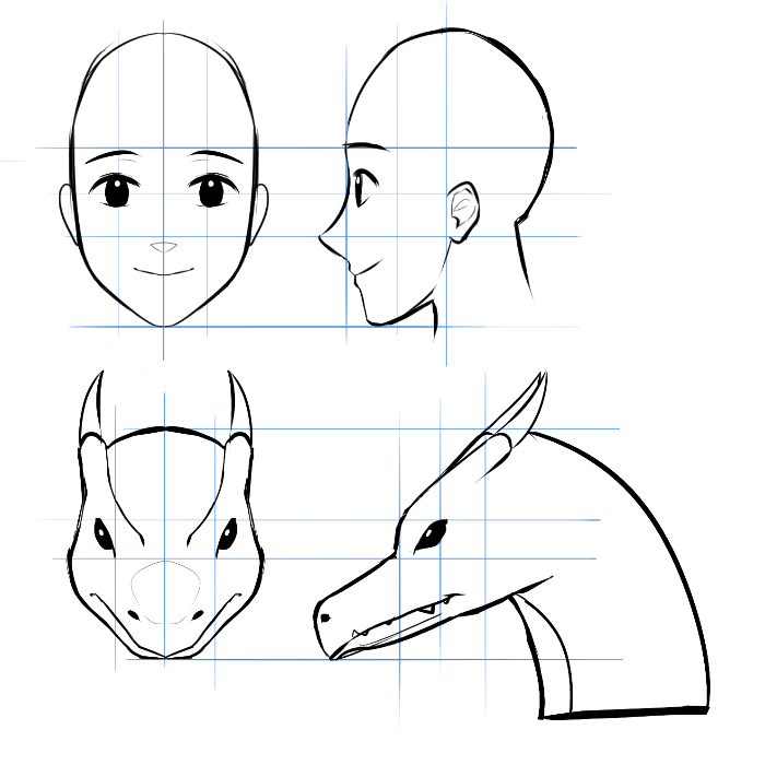 how to draw dragons, How to Draw a Dragon Head, Step by Step, Dragons, Draw  a Dragon