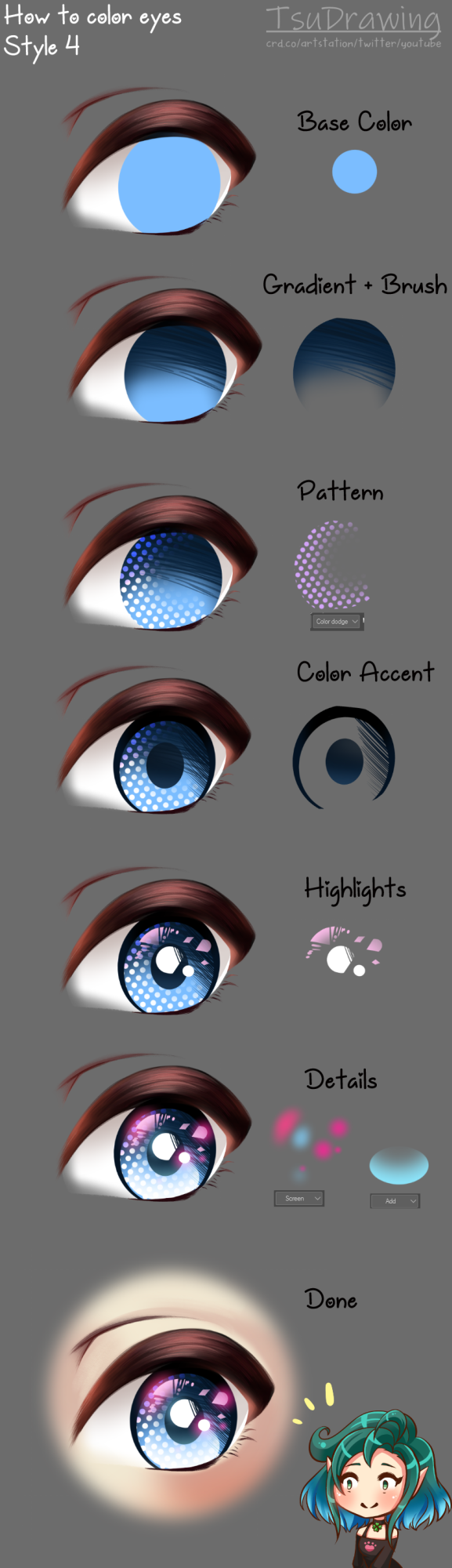 Anime Eye Coloring Tutorial