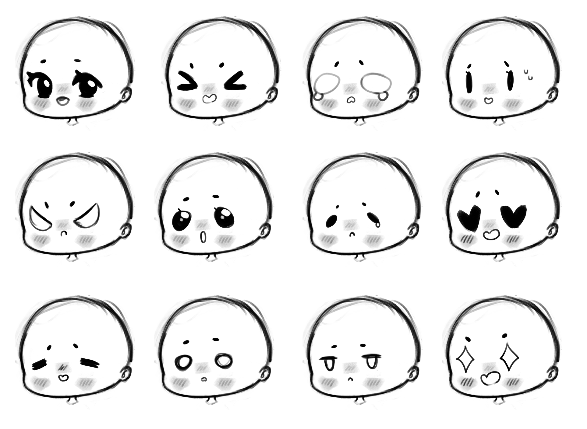 Chibi Face- Simple Expressions Anime Drawings Tutorials,, 46% OFF