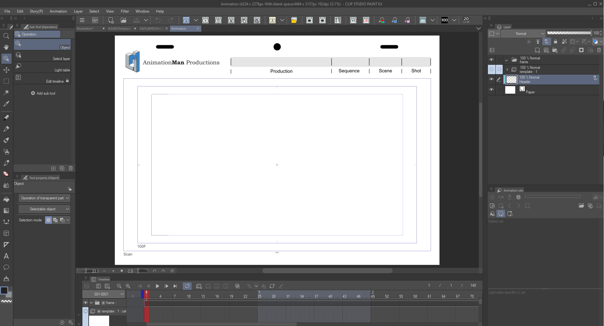 像專業人士一樣製作動畫 模板設置 By Manleonardo Clip Studio Tips