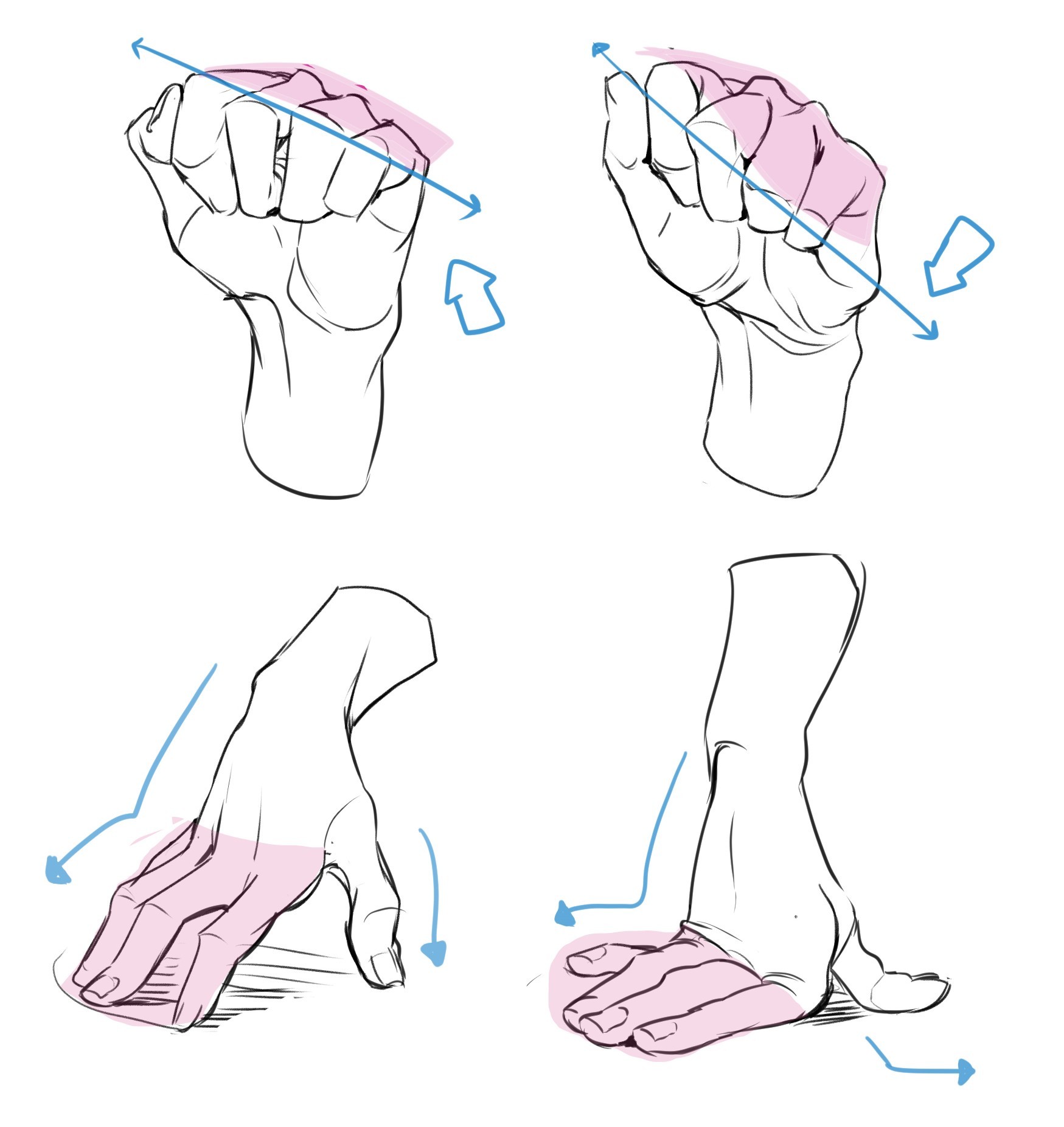 Anime Hand Poses - Free Drawing References