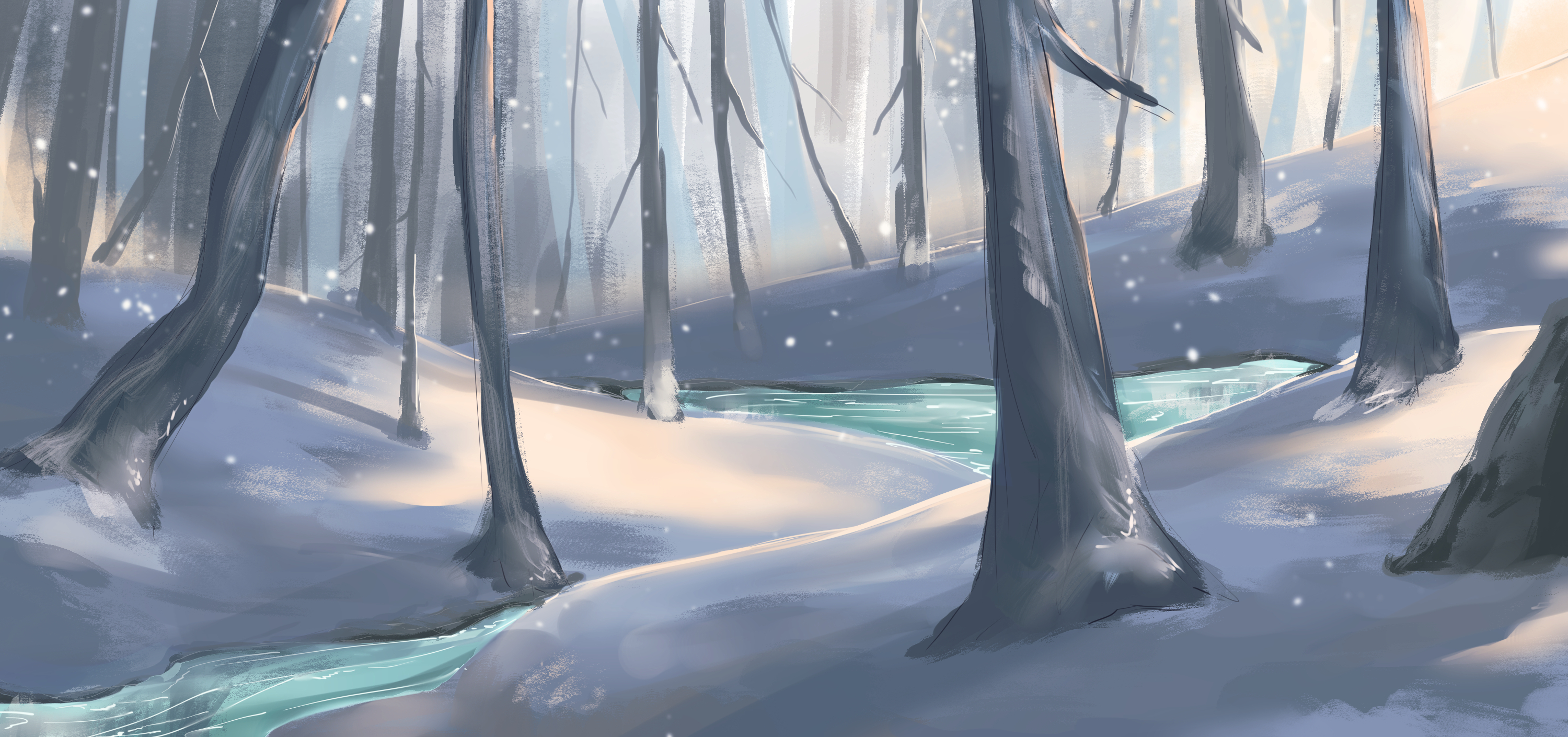 雪に覆われた森の風景 By Wildsummer Clip Studio Tips