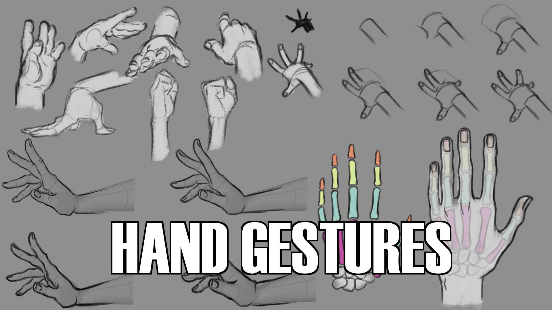 Hand Gestures with sketch and 3D models by Nadia - Make better art