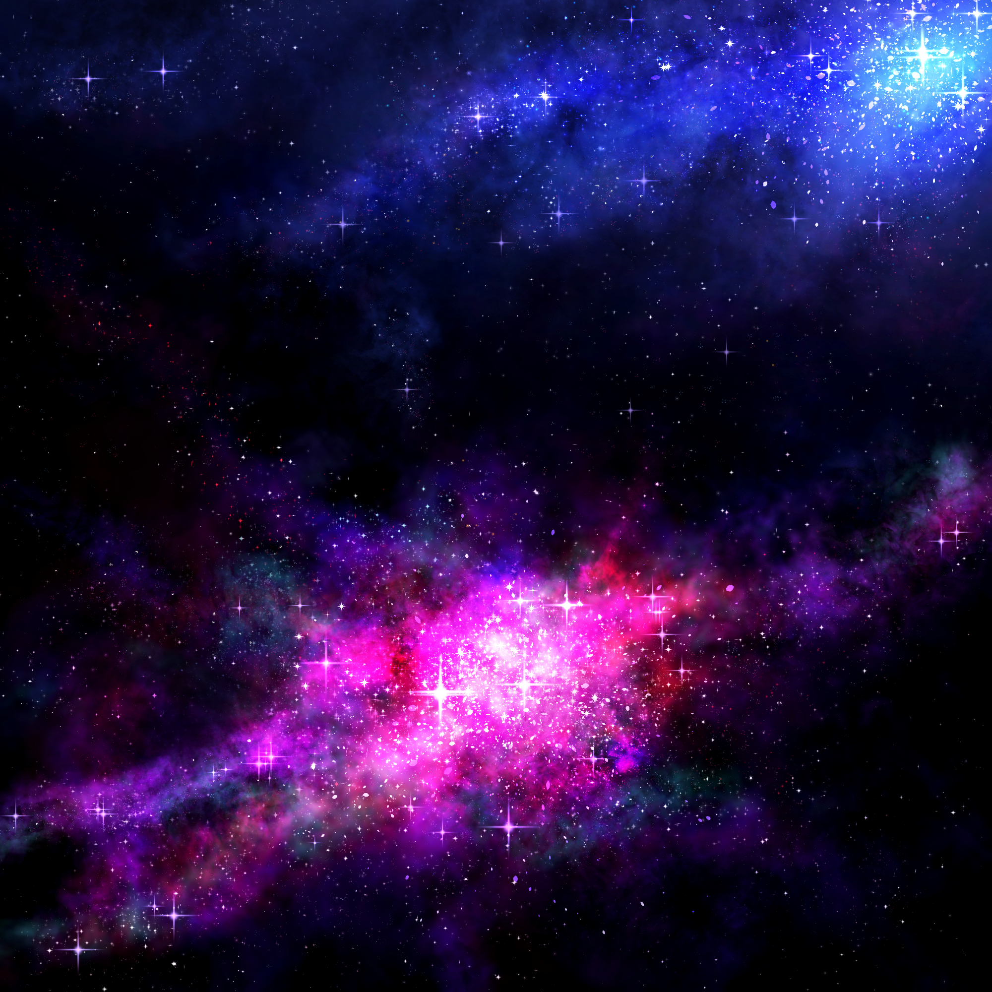 galaxia de colores de tela