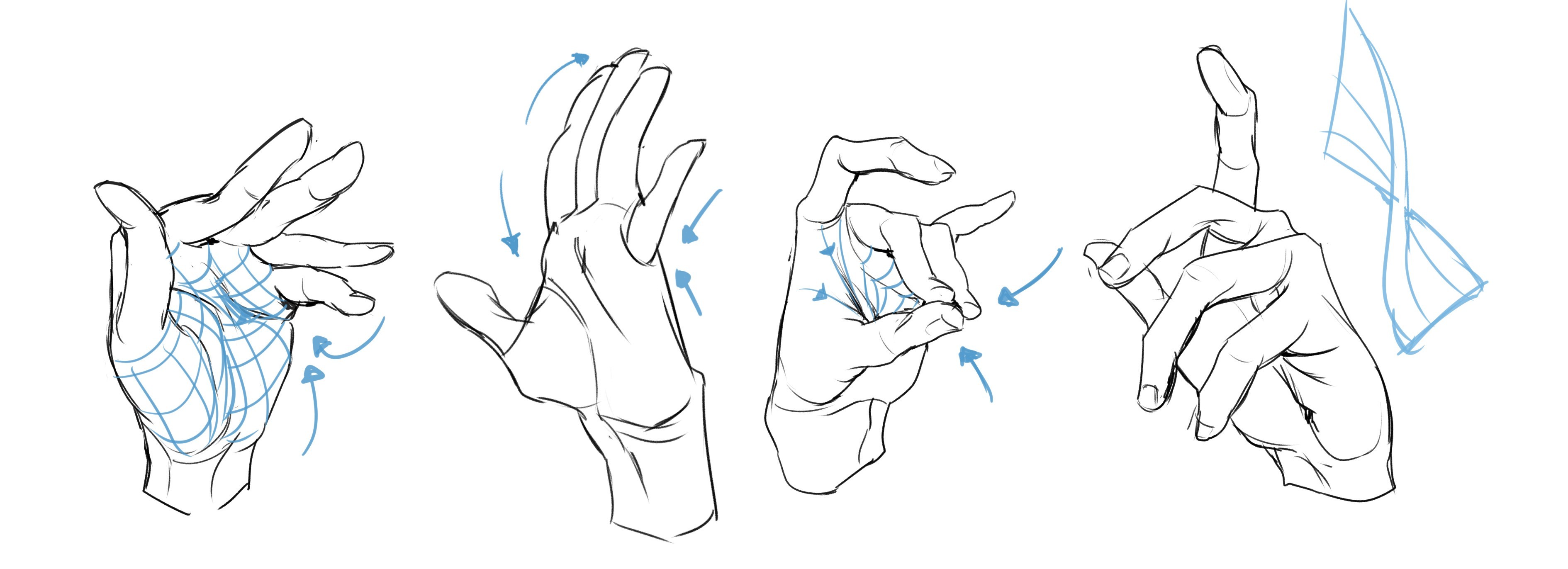 How to Draw Anime Hands (Relaxed and Fist) 