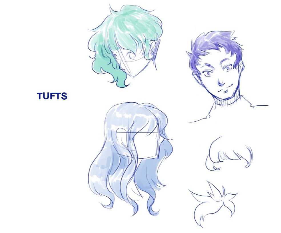 Anime Hair Drawing Reference and Sketches for Artists