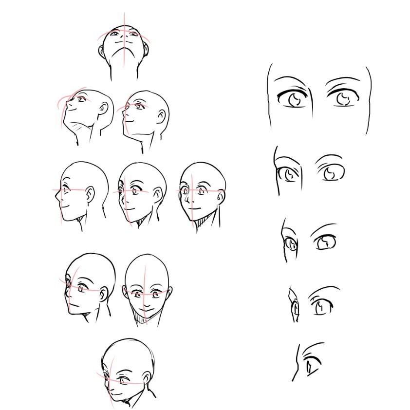 C/S] Types of Manga eyes I've drawn as reference for my students