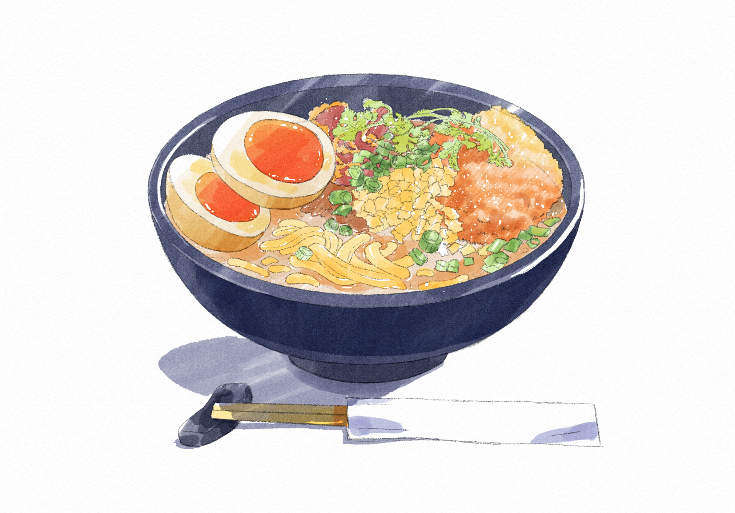 Cliptudiopaintで 伝統的なメディア を使ってラーメンを描く By Meomeongungu Clip Studio Tips