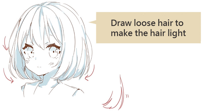 short hair drawings