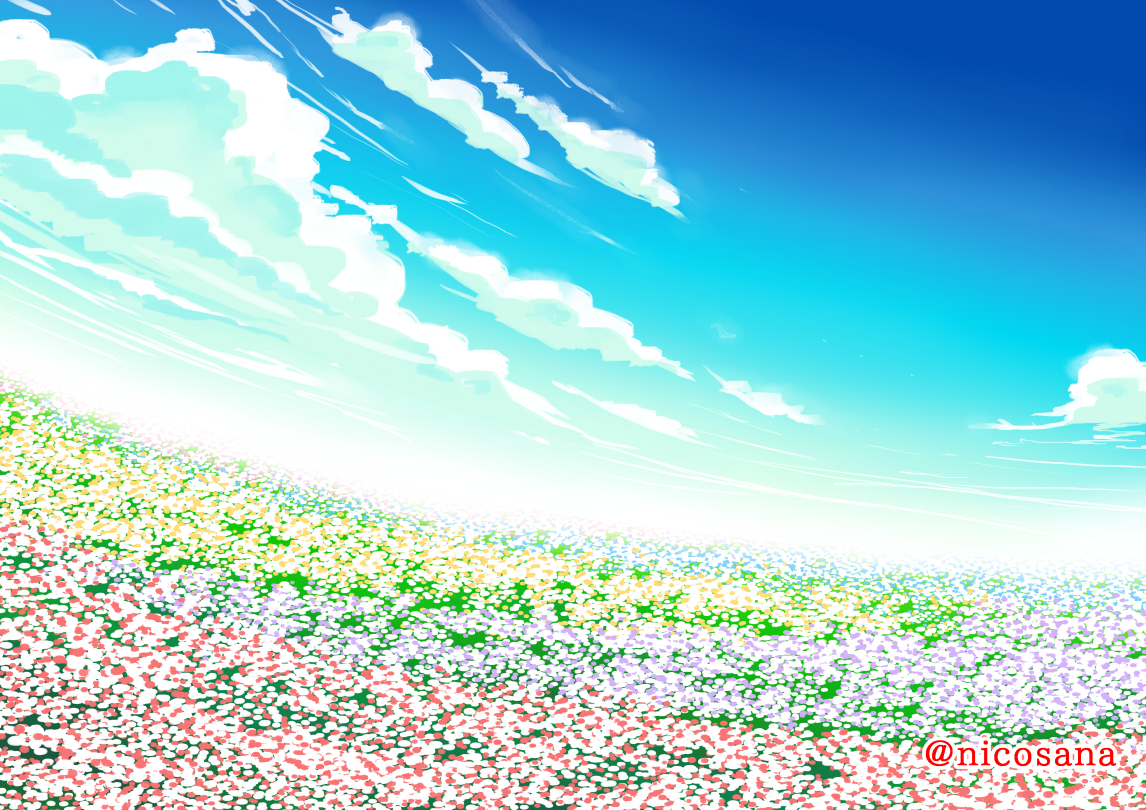 How To Draw A Flower Field By ニコサナ材料工房 Clip Studio Tips