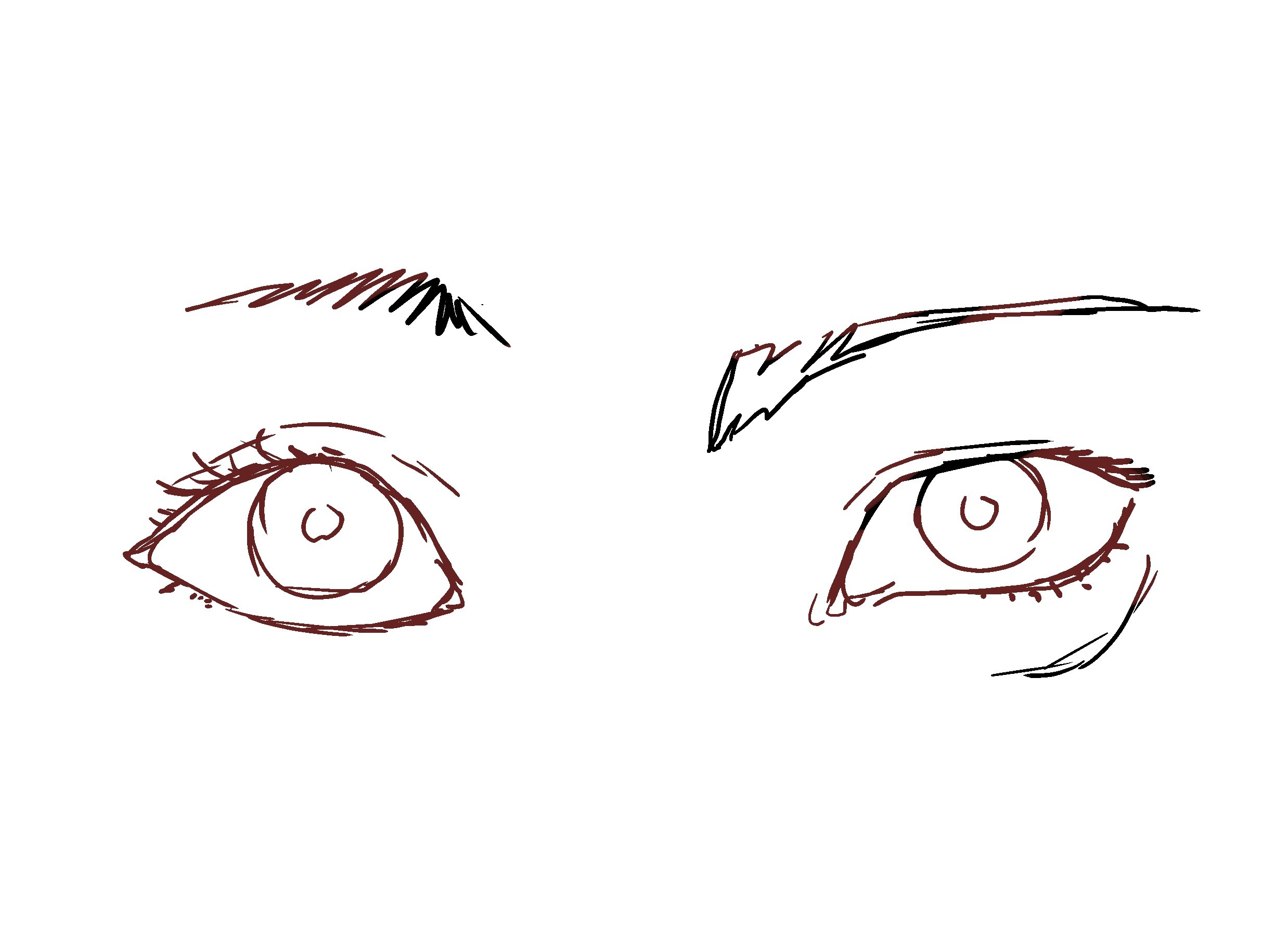 how to draw cartoon people eyes