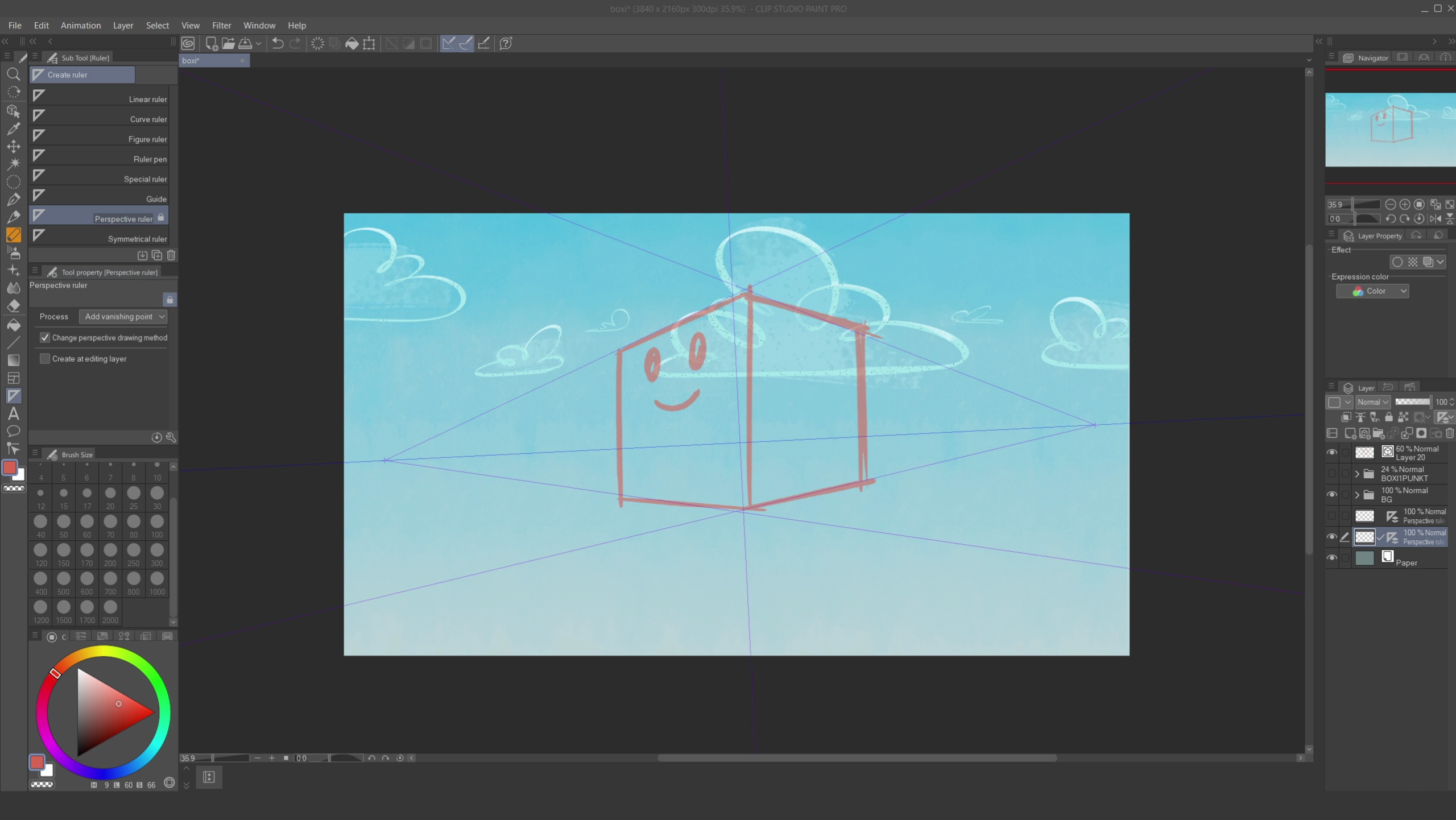 印象的な背景に遠近法定規を使用する By Omme Clip Studio Tips
