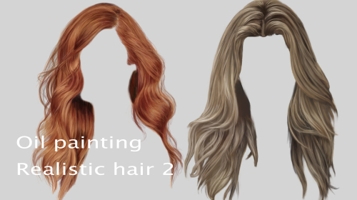 Realistic advanced hair painting Painting 3 by ChrystianYaxche