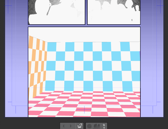 Draw a chessboard in perspective view, using straightedge only