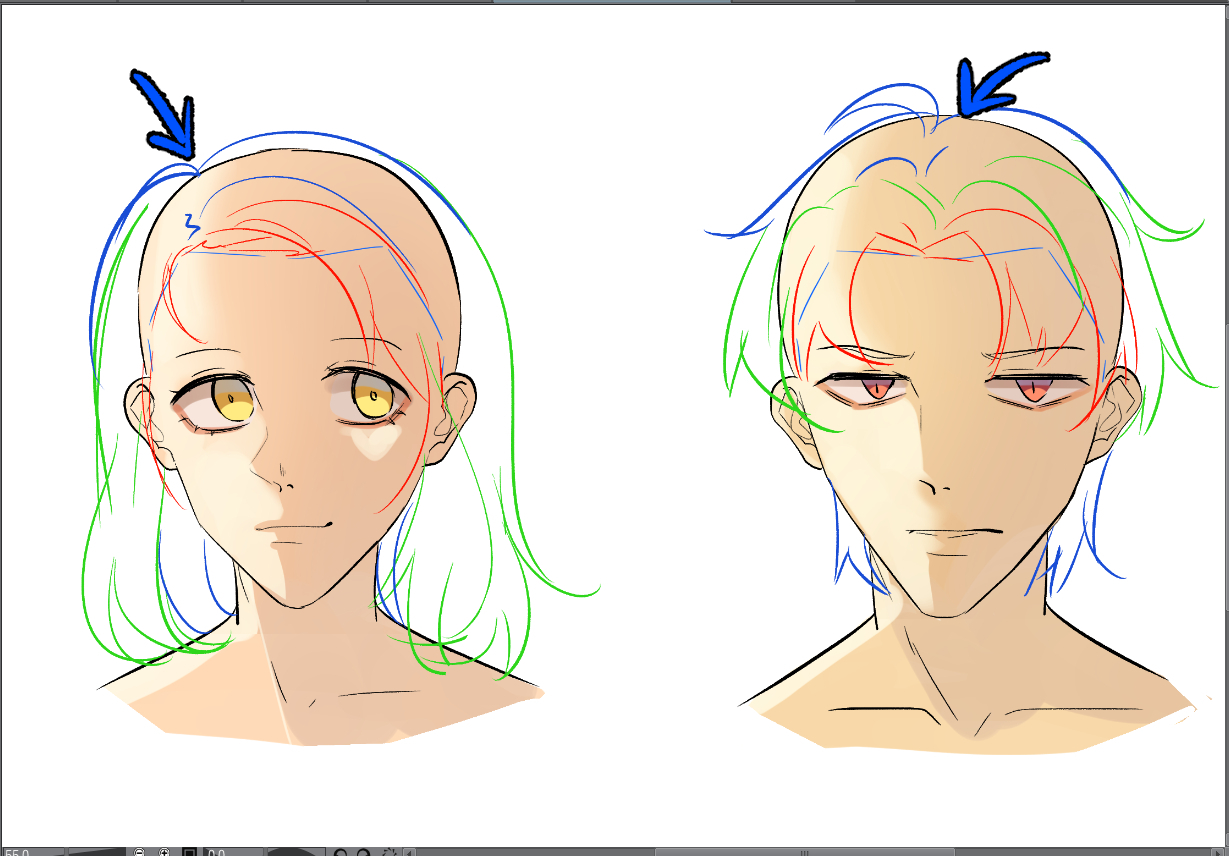髪の描画 簡略化 すばやく簡単なcspヘアハック By Yitsuin Clip Studio Tips