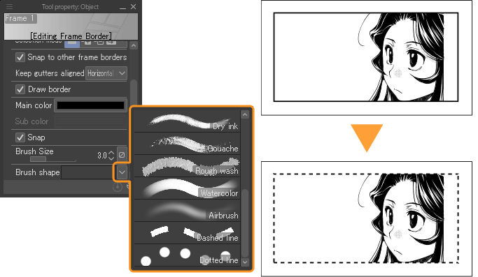 Frame Border Techniques 2 “Manga borders/frames #5” by