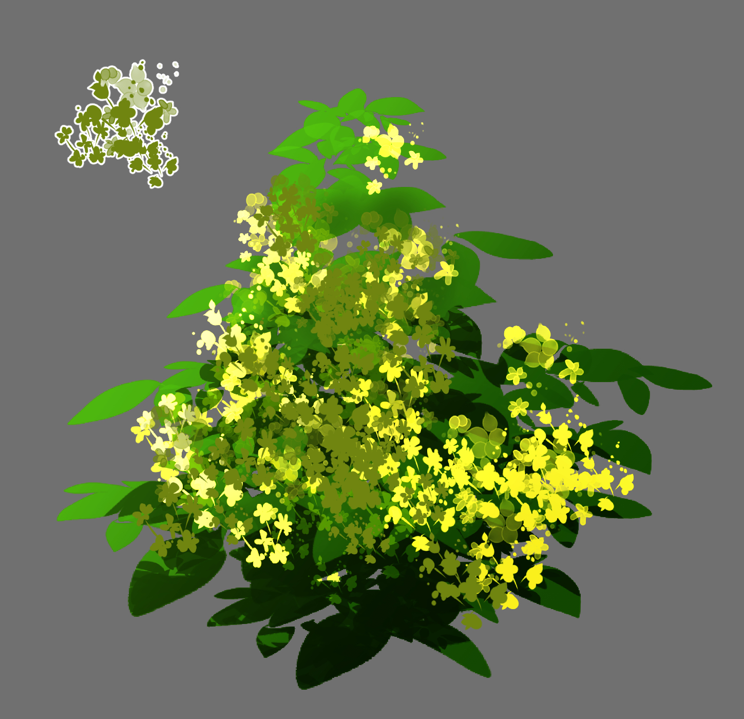 水彩ブラシと装飾ツールでフラワーブッシュを描く By Lillie7321 Clip Studio Tips