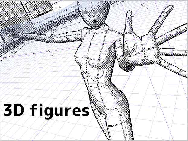 マンガパース」設定を使った3Dデッサン人形の活用方法 by iroha_ 