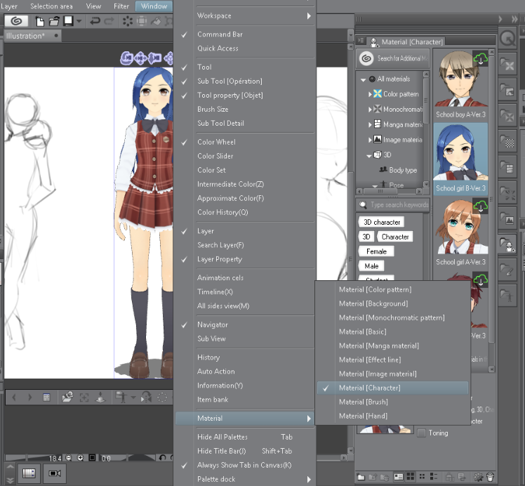 Make An Anime Character Sheet With A 3d Model By Sorasamaa