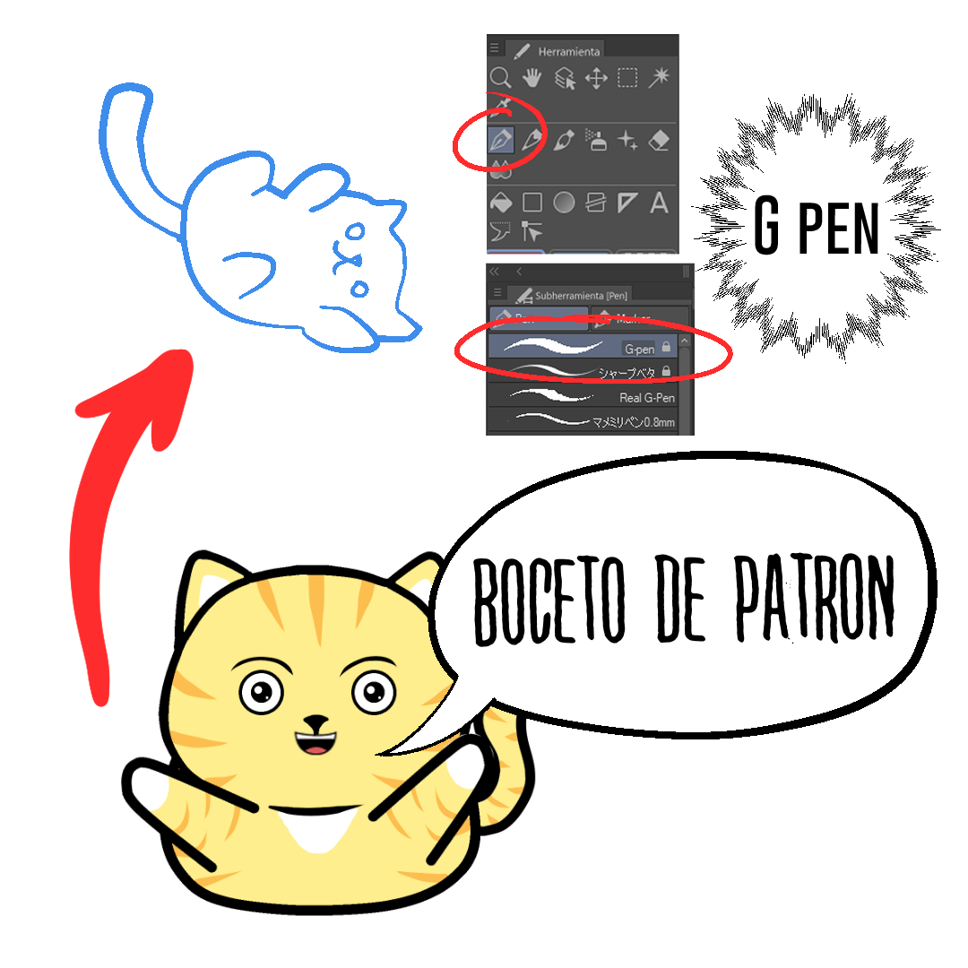 Cat Pattern Tutorial Super Easy By Rockomoran Clip Studio Tips