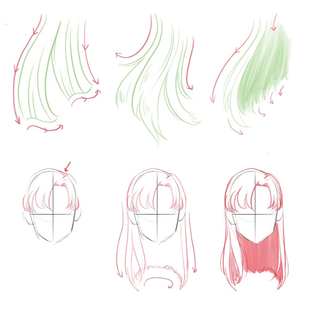 how to draw boy hair step by step