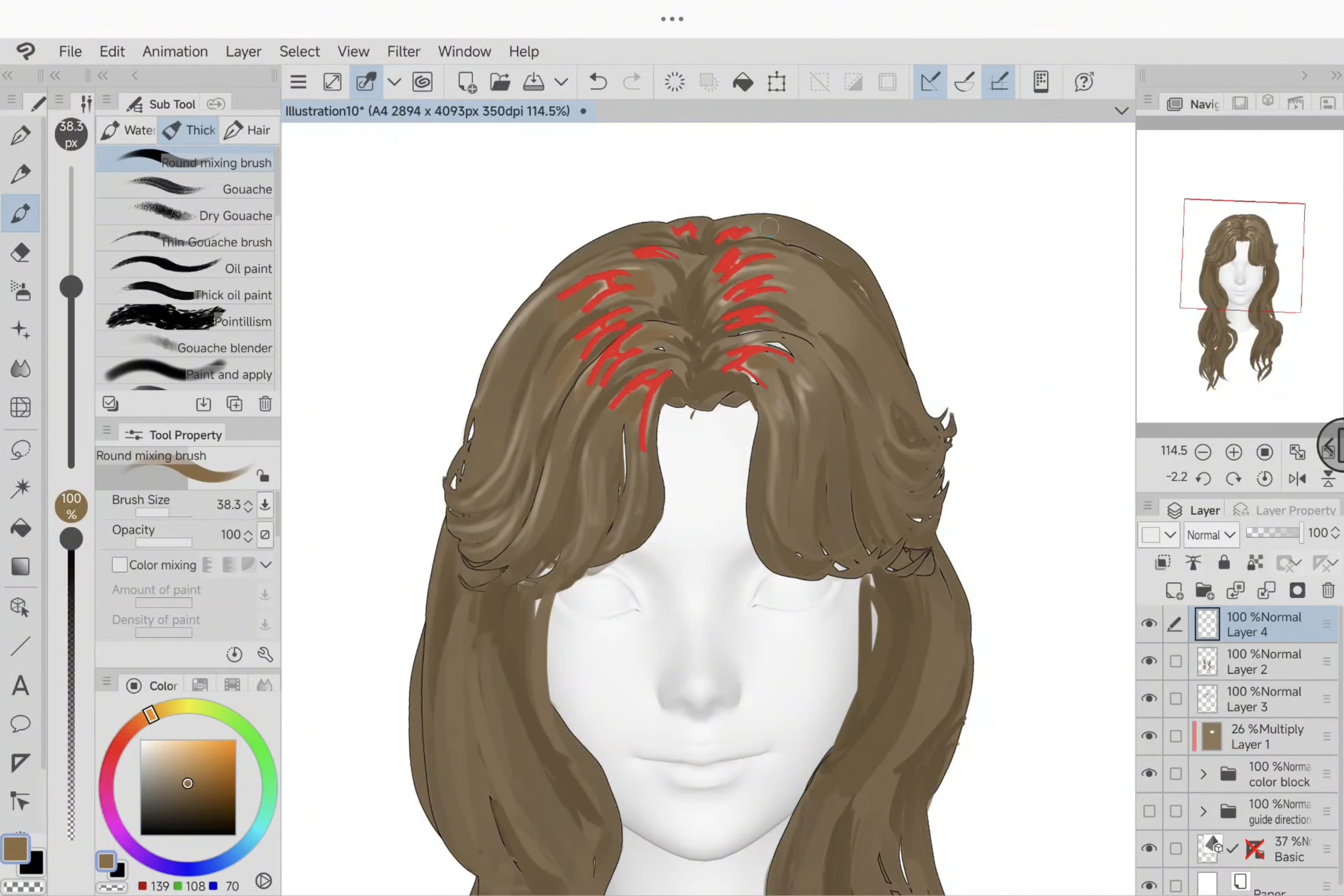 Hair Drawing Made Simple in Clip Studio Paint by lilyxxssi - Make better  art | CLIP STUDIO TIPS