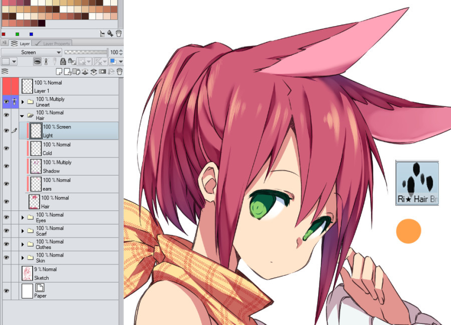 Anime-Style Skin Coloring Tutorial